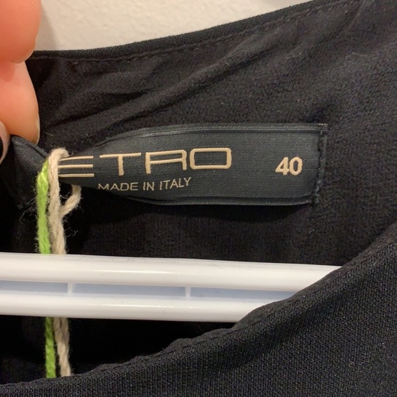 Etro Velvet Patterned Shift Dress Size 40 - Picture 4 of 8